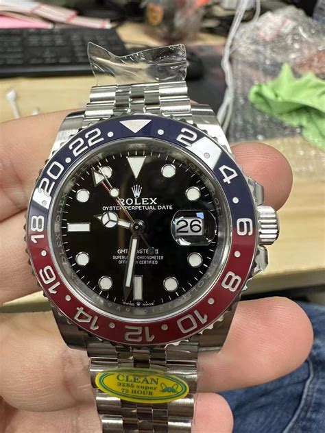 rolex gmt pepsi clean factory|rolex gmt pepsi holes.